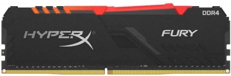 Модуль памяти Kingston HyperX Fury RGB DDR4 8GB DIMM (HX432C16FB3A/8) Чёрный - фото 1 - id-p78111920
