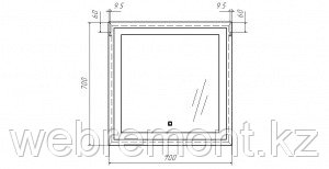 Зеркало Even 70 alum с подсветкой Sansa, фото 2