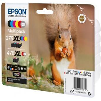 Картридж Epson C13T379D4020 478XL Mpack Ink(Bk.C.M.Y.R.GY) RF/AM Tag набор 6 шт.