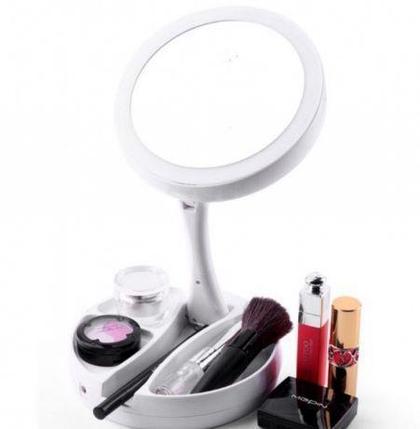 Зеркало для макияжа с  LED подсветкой двустороннее, фото 2