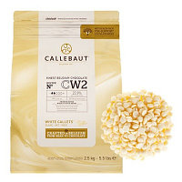 Шоколад Callebaut ақ 28% 300 гр(үлкен тамшылармен)