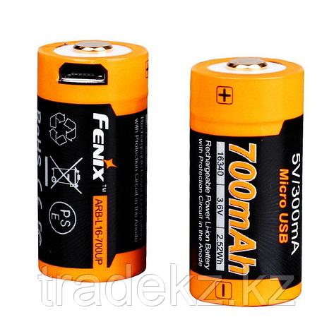 Аккумулятор для фонарей FENIX ARB-L16-700UP, 16340, Li-ion, 3.6V, 700 mAh, зарядка от USB, фото 2
