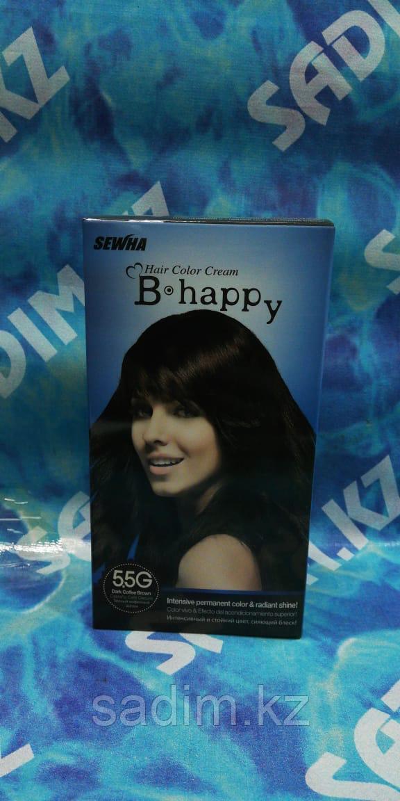 B Happy ( 5,5G ) - Краска для волос - Темный кофейный шатен