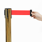 Напольная стойка-ограждение с лентой ЗОЛОТО (лента 2,9м), фото 2