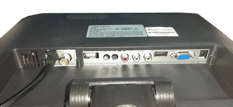 15" Дюймовый монитор с DVB-T2 + HDMI + VGA + USB + RCA + AV, Модель 17T2 - фото 6 - id-p79636948
