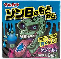 Жев.резинка Marukawa Зомби со вкусом Винограда 11,1 гр (Синий) Япония