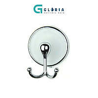 Крючок для полотенец с двумя рожками GL325 (хром-стекло)