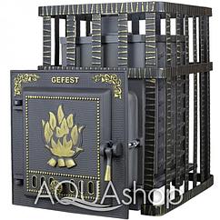 Печь из чугуна Гефест ЗК в сетке 40, для помещений до 40 м3