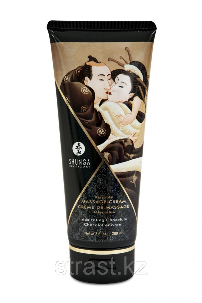 МАССАЖНЫЙ КРЕМ SHUNGA, СЪЕДОБНЫЙ, СО ВКУСОМ ШОКОЛАДА, 200 МЛ