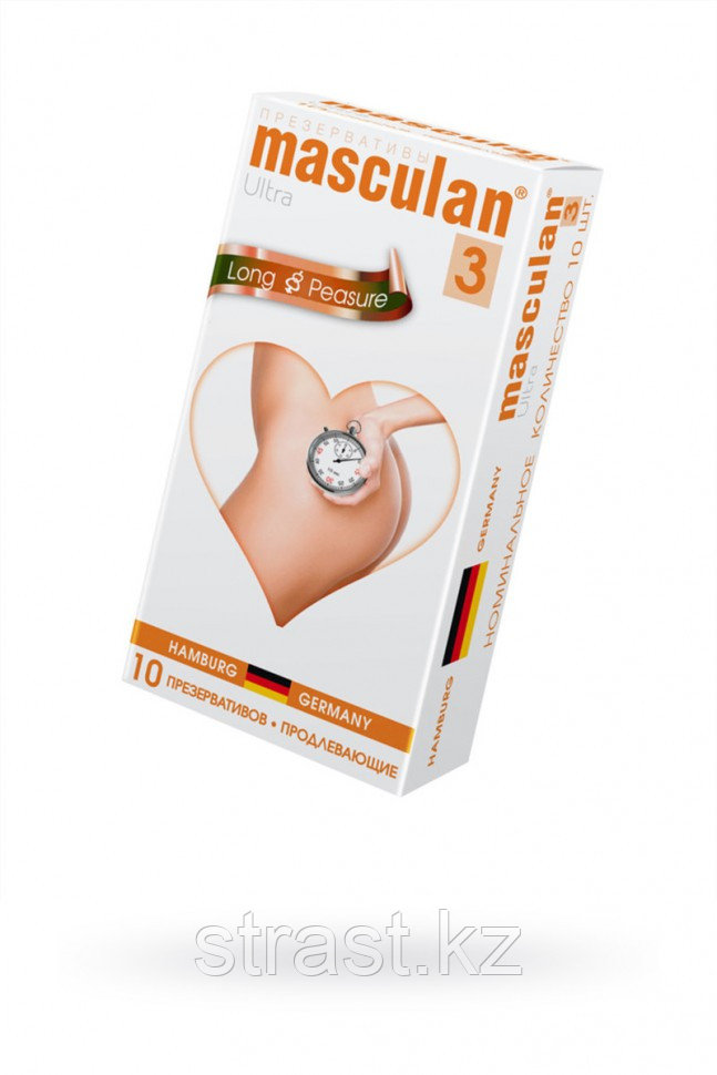 Презервативы ребристые с анестетиком Masculan Ultra Long Pleasure 3 (в уп.10 шт, цена за штуку)