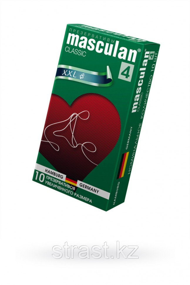 ПРЕЗЕРВАТИВЫ MASCULAN CLASSIC 4, 10ШТ. УВЕЛИЧЕННОГО РАЗМЕРА (XXL), цена за шт.