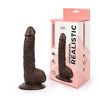 Фаллоимитатор с мошонкой Erowoman Realistic коричневый, 13х3,5 см ER-30056-1