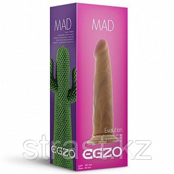 Фаллоимитатор без мошонки с присоской EGZO Mad Cactus 18,5х4 см