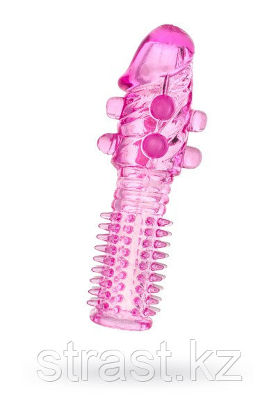 НАСАДКА С ШАРИКАМИ TOYFA, TPE, РОЗОВЫЙ, 14 СМ