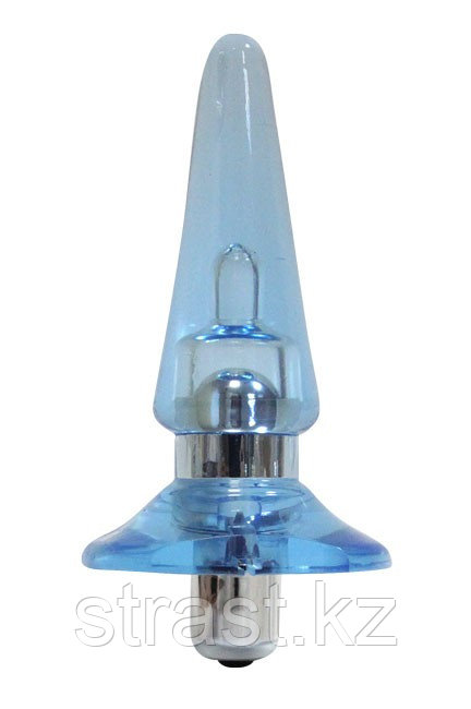 ВТУЛКА АНАЛЬНАЯ "NICOLE`S VIBRA PLUG" с вибрацией, L 85 мм, D 32 мм, цвет голубой арт. CN-371410502