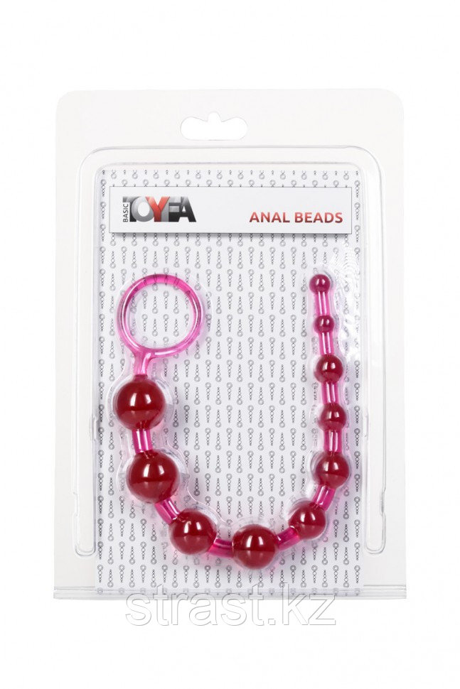 АНАЛЬНАЯ ЦЕПОЧКА TOYFA, PVC, РОЗОВЫЙ, 30 СМ