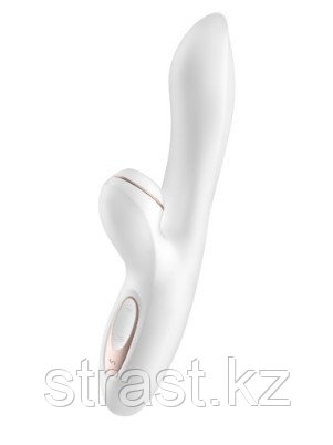 ВИБРАТОР SATISFYER PRO G-SPOT RABBIT, С ВАКУУМ-ВОЛНОВЫМ БЕСКОНТАКТНЫМ СТИМУЛЯТОРОМ, СИЛИКОН, БЕЛЫЙ, 22СМ