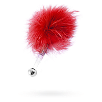 Щекоталка TOYFA Theatre перо (черная, красная)