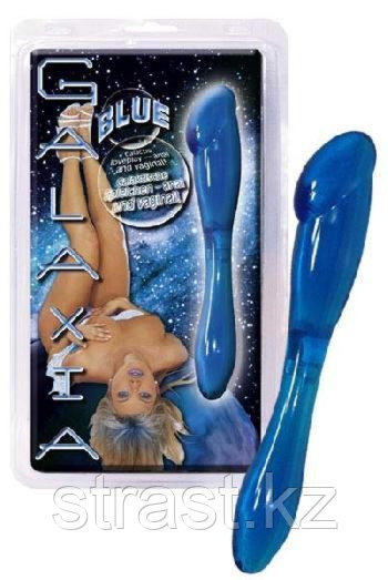 ФАЛЛОИМИТАТОР ДВУСТОРОННИЙ АНАЛЬНЫЙ GALAXIA BLUE