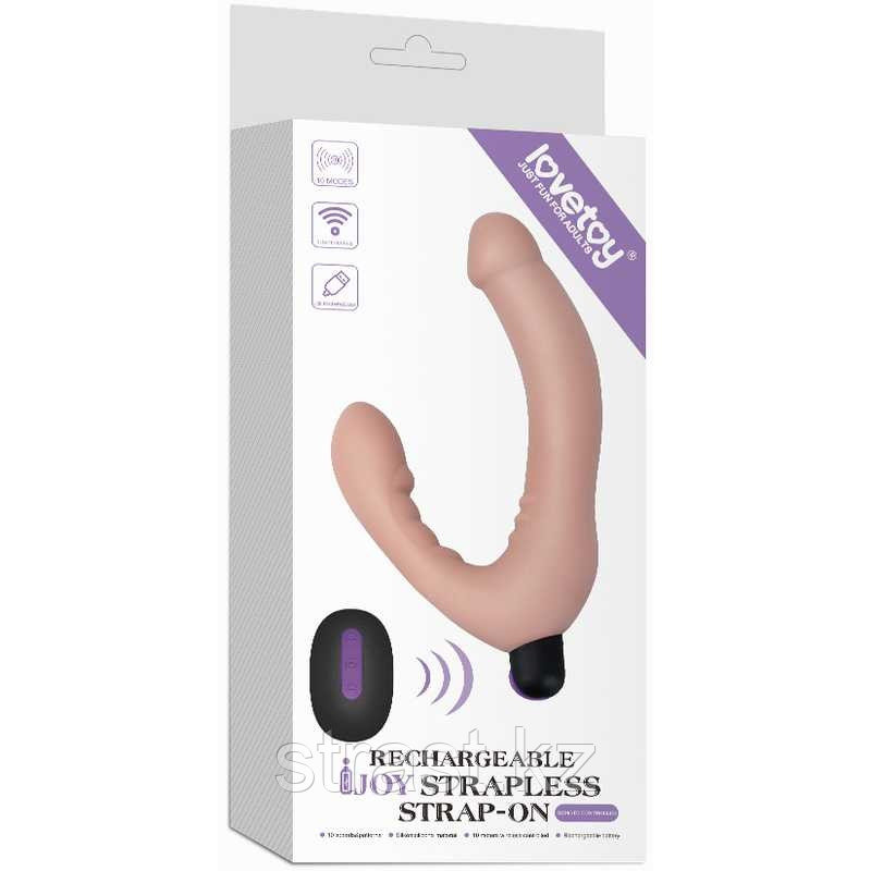 СТРАПОН БЕЗРЕМНЕВОЙ С ВИБРАЦИЕЙ IJOY STRAPLESS STRAP, ПУЛЬТ Д/У, ТЕЛЕСНЫЙ