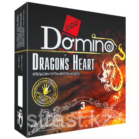 АРОМАТИЗИРОВАННЫЕ ПРЕЗЕРВАТИВЫ DOMINO DRAGONS HEART, 3 ШТ.