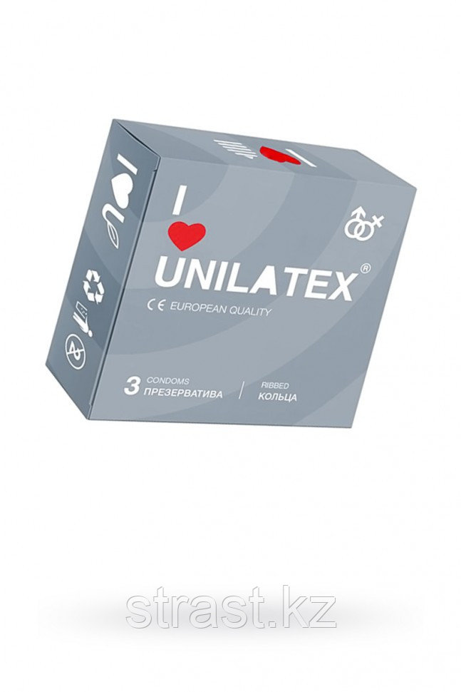 ПРЕЗЕРВАТИВЫ UNILATEX RIBBED №3 РЕБРИСТЫЕ (упаковка 3 шт)