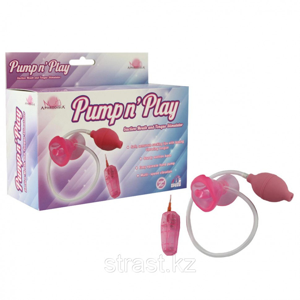 Помпа вагинальная с вибрацией Aphrodisia PUMPN PLAY розовая 1