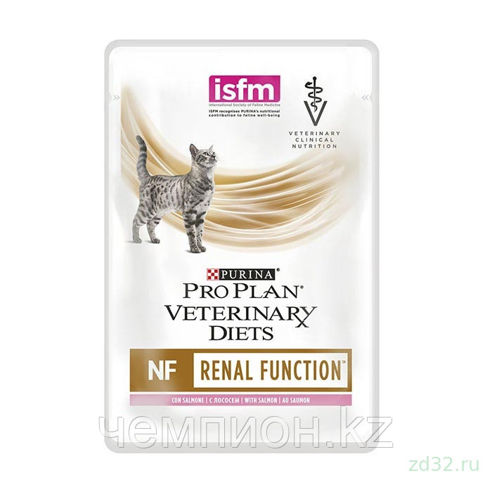 PRO PLAN® VETERINARY DIETS NF Renal, для кошек при заболеваниях почек, с лососем, пауч 85гр.