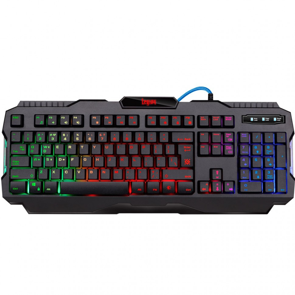 Клавиатура Defender Legion GK-010DL RU, черный, RGB подсветка,19 Anti-Ghost