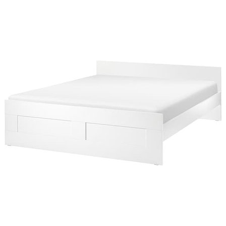 Кровать каркас БРИМНЭС белый 140х200 Лурой ИКЕА, IKEA, фото 2