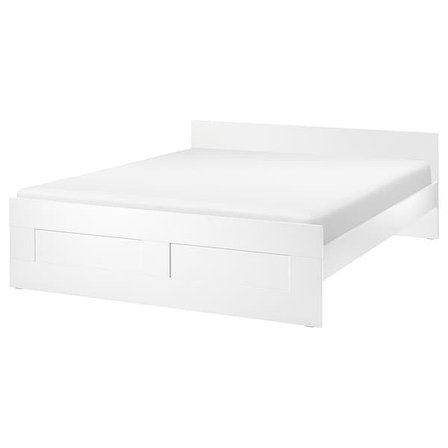 Кровать каркас БРИМНЭС белый 160х200 Лурой ИКЕА, IKEA, фото 2
