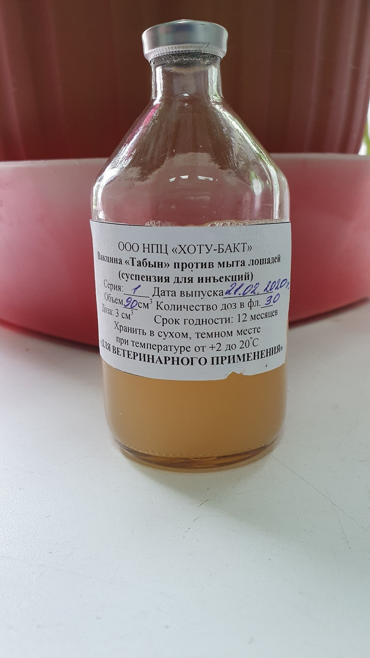 Вакцина Мыт лошадей Табын, фл 30доз( Якутия)