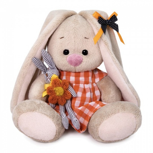 Мягкая игрушка "Zaika Mi" Зайка Ми в оранжевом платье с зайчиком (малыш)