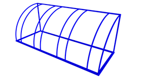 Велопарковка синяя железная