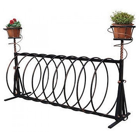 Велопарковка с подставкой для цветов, круглая