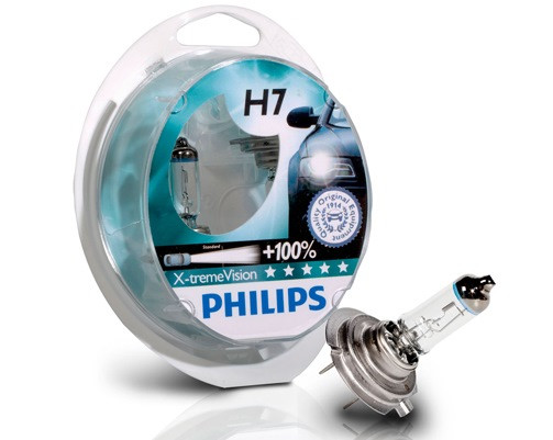 Усиленные галогенные лампы PHILIPS H7 +130 ВОХ X-TREME VISION