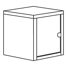 ЛИКСГУЛЬТ Шкаф, металлический, белый, 25x25 см, фото 3