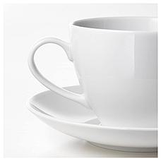 ВЭРДЕРА Чашка чайная с блюдцем, белый, 36 сл, фото 3