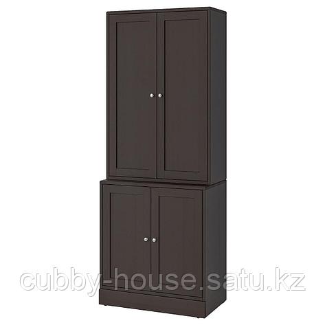 ХАВСТА Комбинация для хранения с дверцами, серый, 81x47x212 см, фото 2