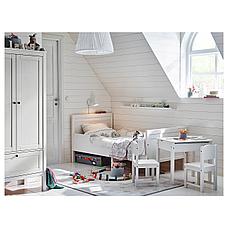 СУНДВИК Раздвижная кровать с реечным дном, белый, 80x200 см, фото 3