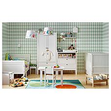 СУНДВИК Раздвижная кровать с реечным дном, белый, 80x200 см, фото 3