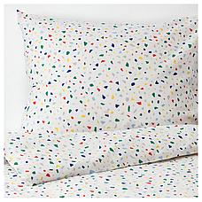 МЁЙЛИГХЕТ Пододеяльник и 1 наволочка, белый, мозаичный орнамент, 150x200/50x70 см, фото 3