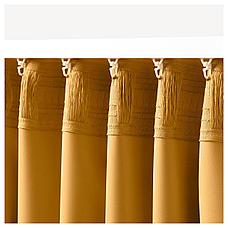 МАЙГУЛЛ Затемняющие гардины, 1 пара, желтый, 145x300 см, фото 3