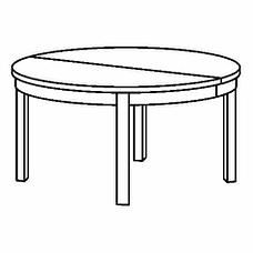 БЬЮРСТА Раздвижной стол, белый, 115/166 см, фото 2
