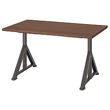 ИДОСЕН Письменный стол, коричневый, темно-серый, 120x70 см, фото 2