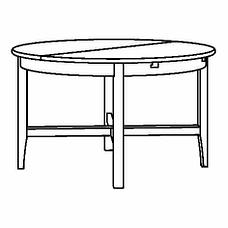 ЛЕКСВИК Раздвижной стол, морилка,антик, 126/171 см, фото 2