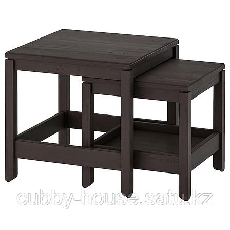 HAVSTA ХАВСТА Комплект столов, 2 шт, темно-коричневый, фото 2