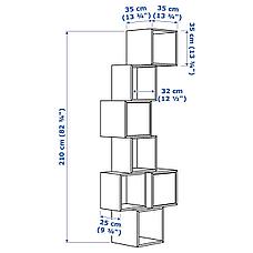 ЭКЕТ Комбинация настенных шкафов, белый, 80x35x210 см, фото 3
