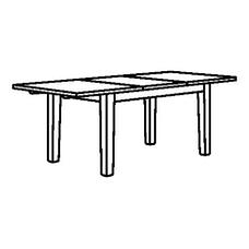 СТУРНЭС Раздвижной стол, коричнево-чёрный, 147/204x95 см, фото 2