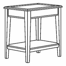 ЛИАТОРП Придиванный столик, белый, стекло, 57x40 см, фото 2